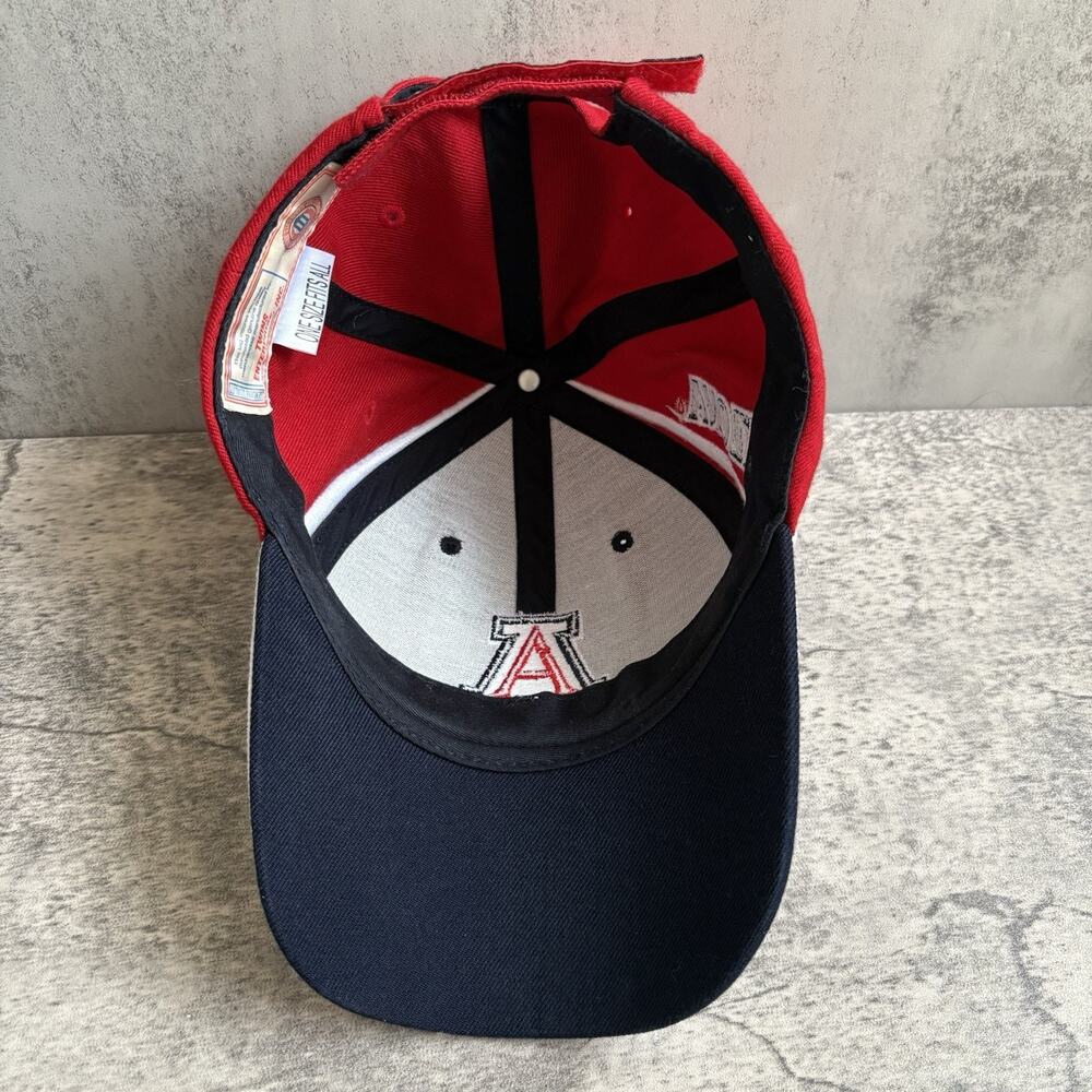 VTG Arizona Wildcats Twins Enterprise Hat Adjustable Baseball Cap Blue White Red - Picture 6 of 7